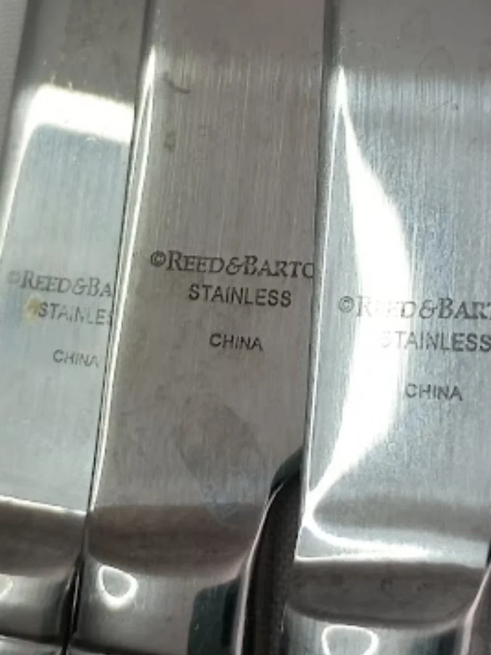 Reed & Barton Stainless Steel Dinner Knives Set of 3